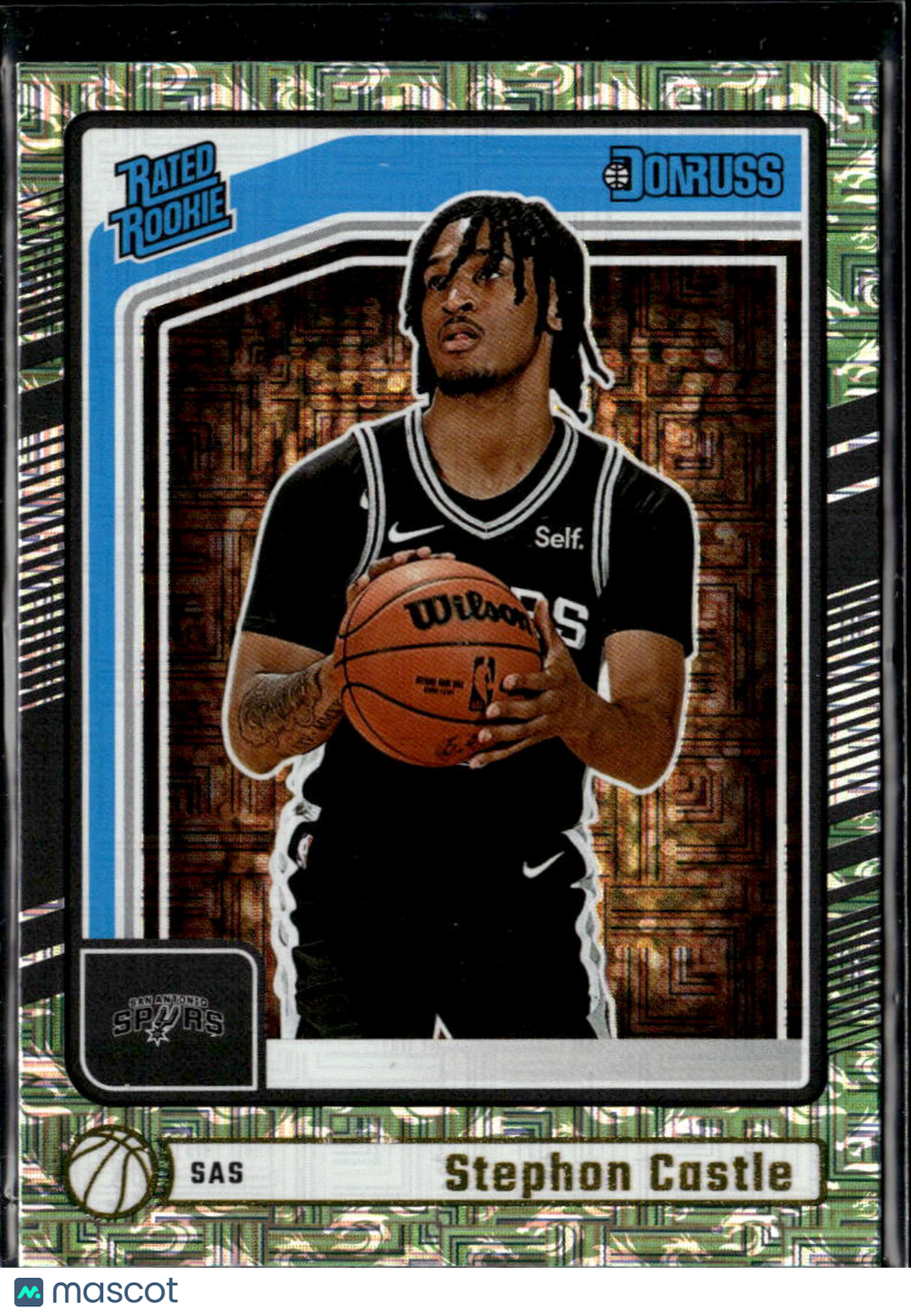 Stephon Castle 2024-25 Donruss Rated Rookie Dragon SSP RC San Antonio Spurs