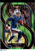 James Cook 2024 Select Lime Green Prizm 86/199 Buffalo Bills