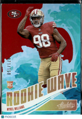 Mykel Williams 2025 Absolute Rookie Wave Red RC 71/150 San Francisco 49ers