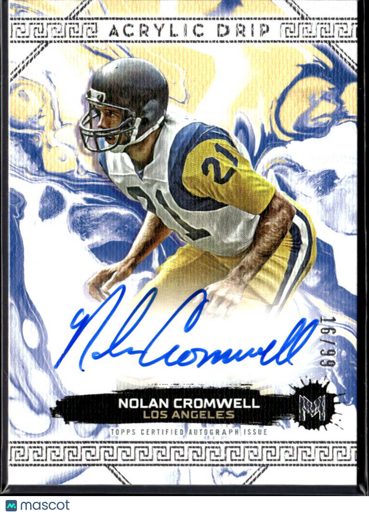 Nolan Cromwell 2024 Topps Motif Auto Autograph 16/99 Los Angeles Rams