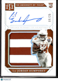 Lil Jordan Humphrey 2019 National Treasures Auto Autograph Patch 8/25 Longhorns