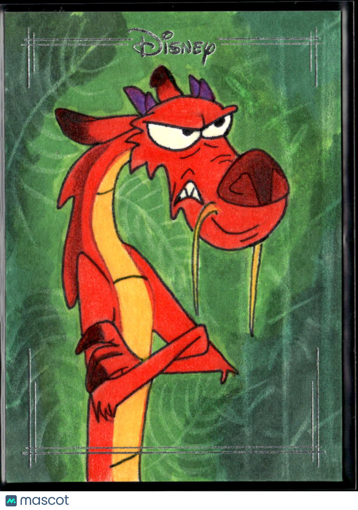 Mushu Topps Disney Mulan Sandy Lopopolo Sketch Auto Autograph 1/1