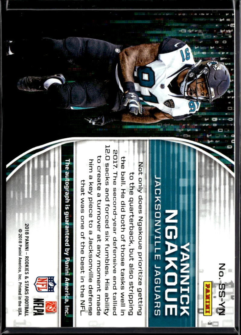 Yannick Ngakoue 2018 Rookies & Stars Auto Autograph 10/25 Jacksonville Jaguars