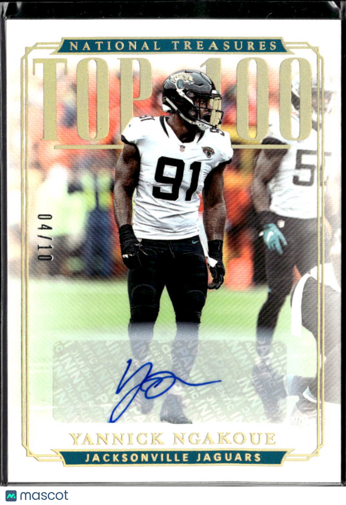 Yannick Ngakoue 2018 National Treasures Top 100 Auto Autograph 4/10 Jaguars