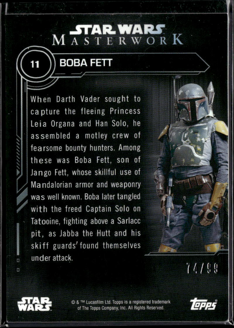 Boba Fett 2019 Topps Star Wars Masterwork Green 74/99 #11