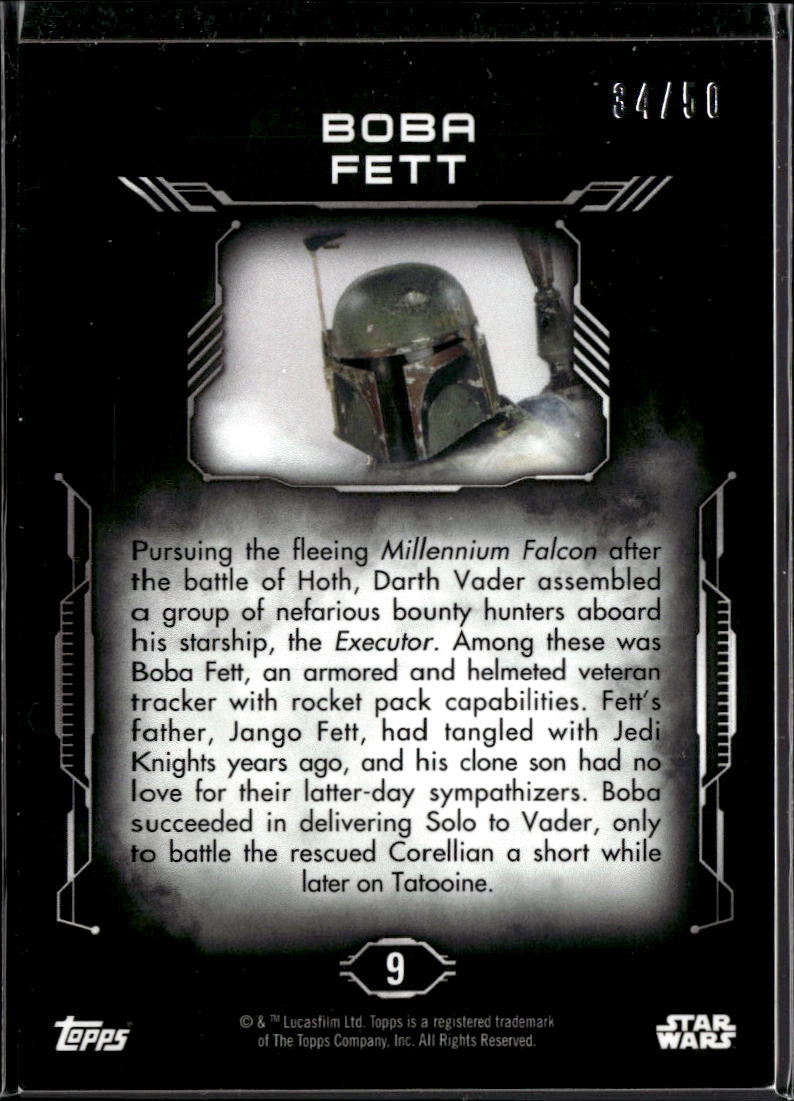 Boba Fett 2016 Topps Star Wars Masterwork Green 34/50 #9