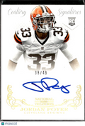 Jordan Poyer 2013 National Treasures Auto Autograph RC 38/49 Cleveland Browns