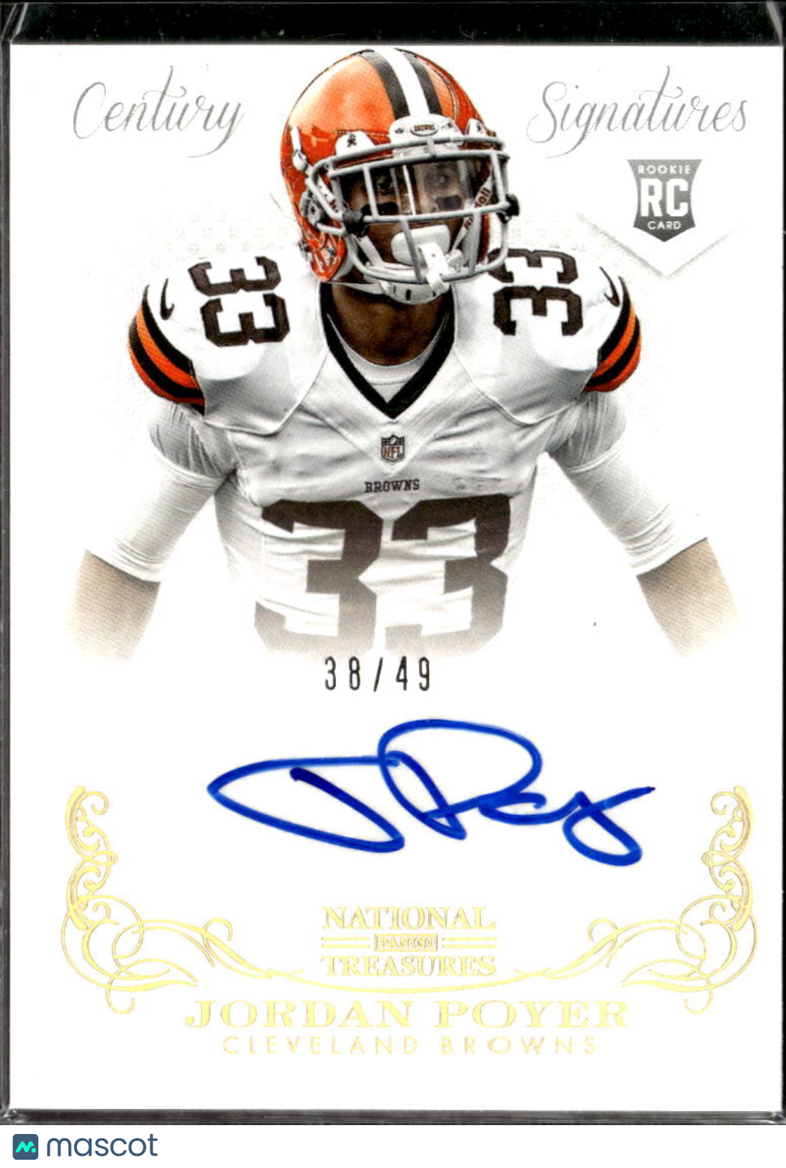 Jordan Poyer 2013 National Treasures Auto Autograph RC 38/49 Cleveland Browns