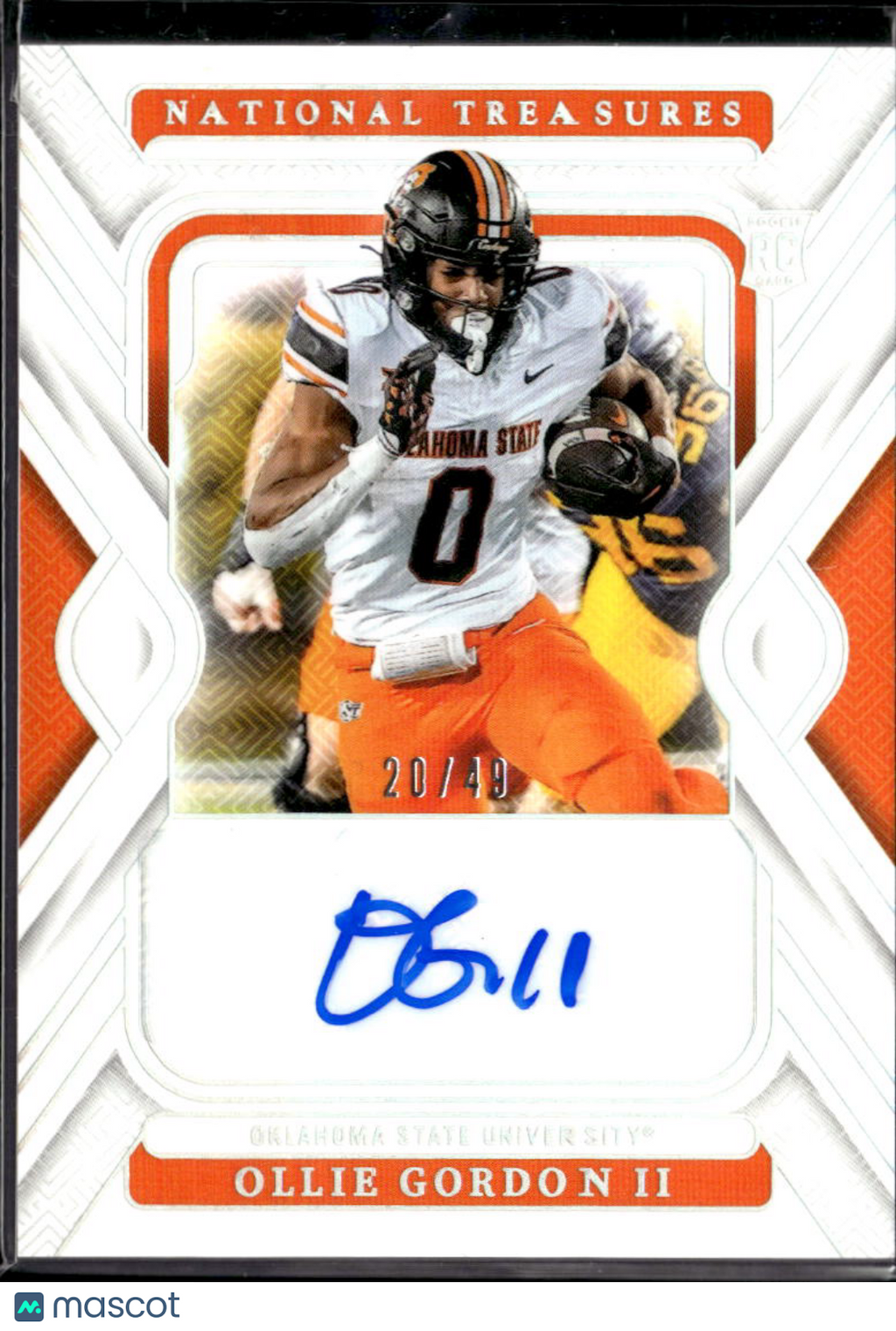 Ollie Gordon II 2025 National Treasures Auto Autograph RC 20/49 Oklahoma State