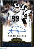 Aaron Donald 2019 Plates & Patches On Card Auto Autograph 61/75 Los Angeles Rams