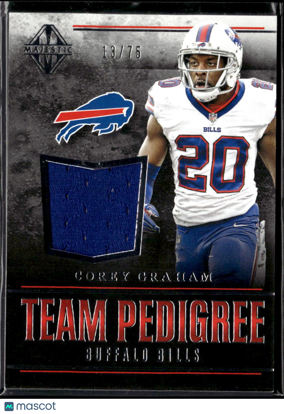 Corey Graham 2017 Majestic Game Worn Jersey Patch 13/75 Buffalo Bills