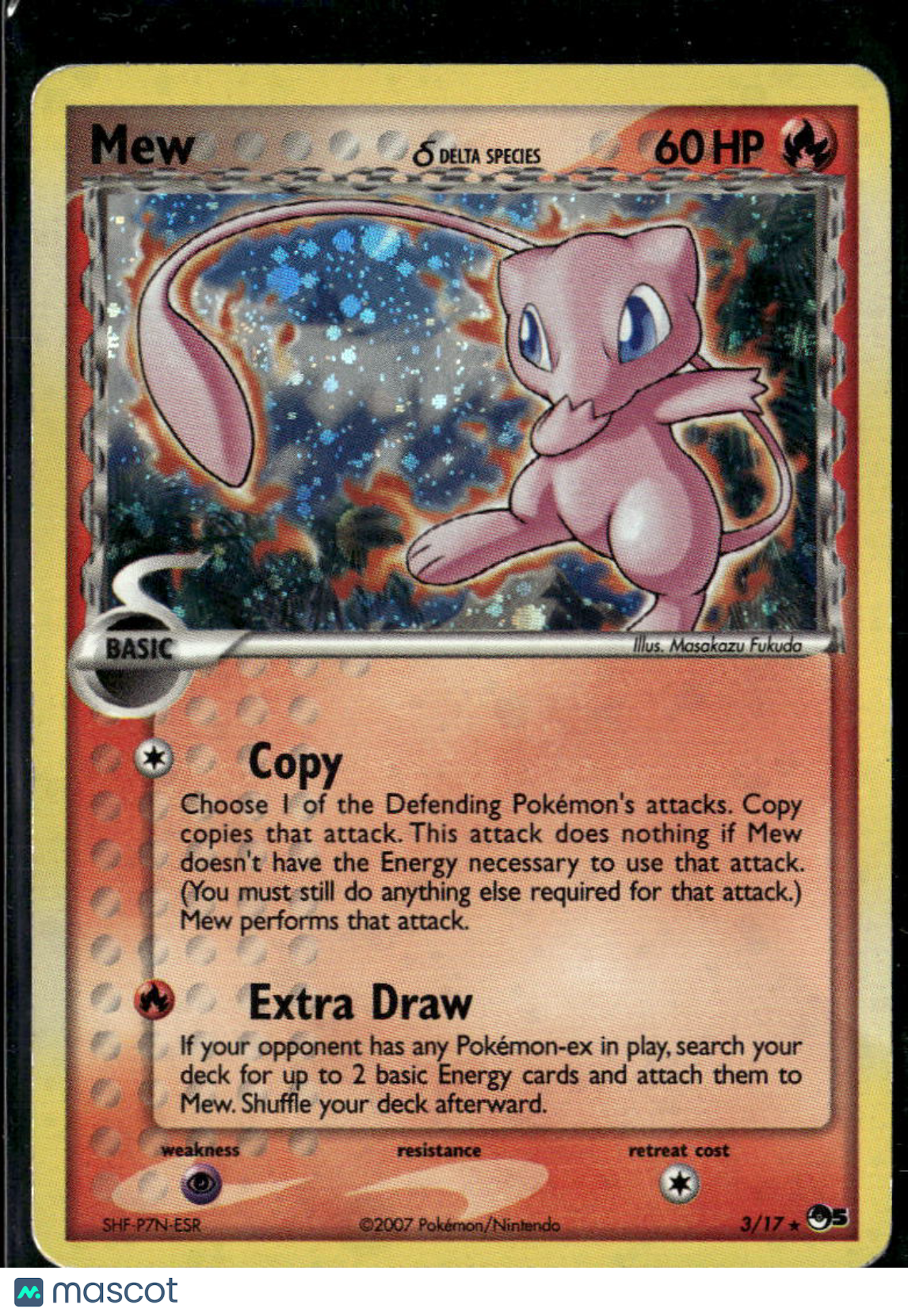 Mew error back POP Series 5 Holo Rare #3/17