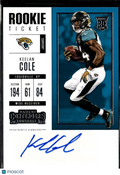 Keelan Cole 2017 Contenders Auto Autograph Rookie RC #293 Jacksonville Jaguars