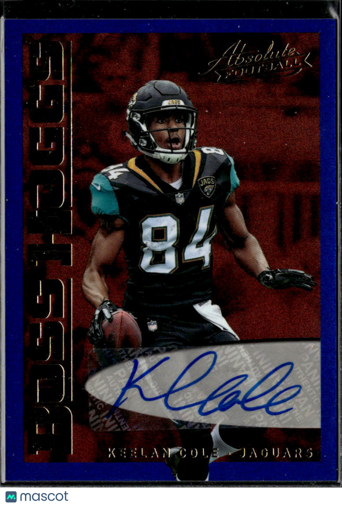 Keelan Cole 2018 Absolute Boss Hoggs Auto Autograph Blue Jacksonville Jaguars