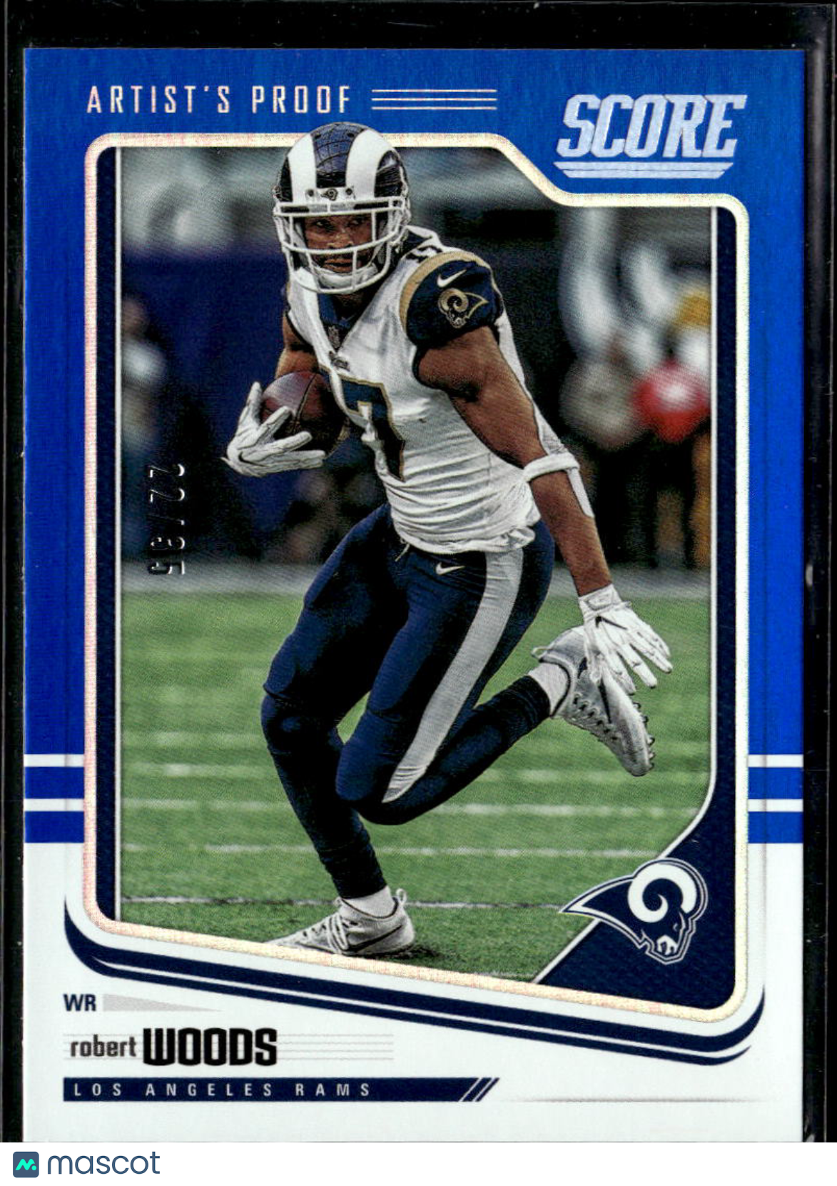 Robert Woods 2018 Score Artist's Proof Blue 22/35 Los Angeles Rams
