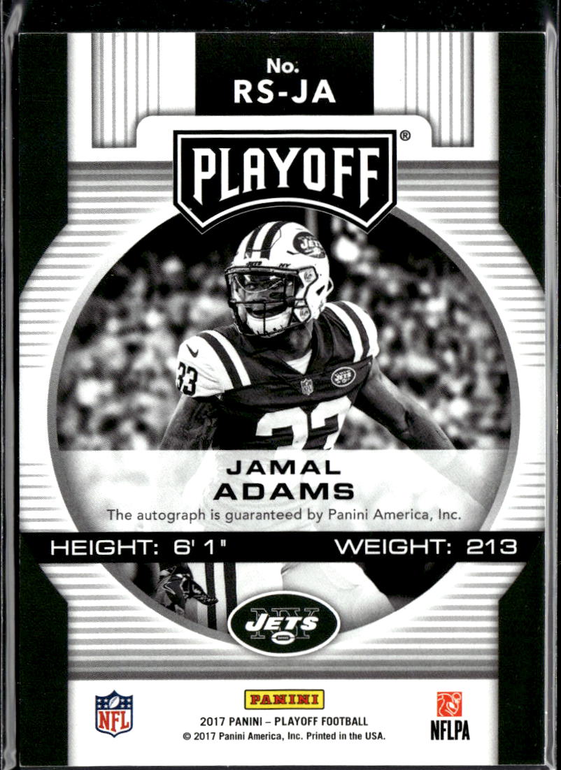Jamal Adams 2017 Playoff Auto Autograph RC 111/199 New York Jets