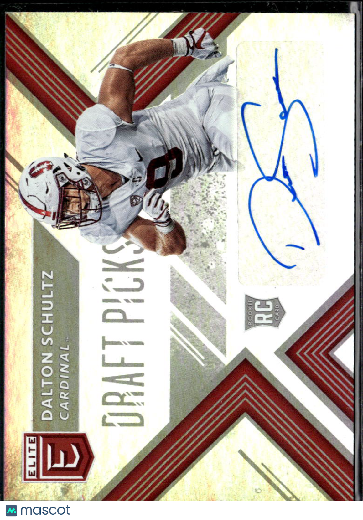 Dalton Schultz 2018  Elite Draft Auto Autograph RC Dallas Cowboys Stanford