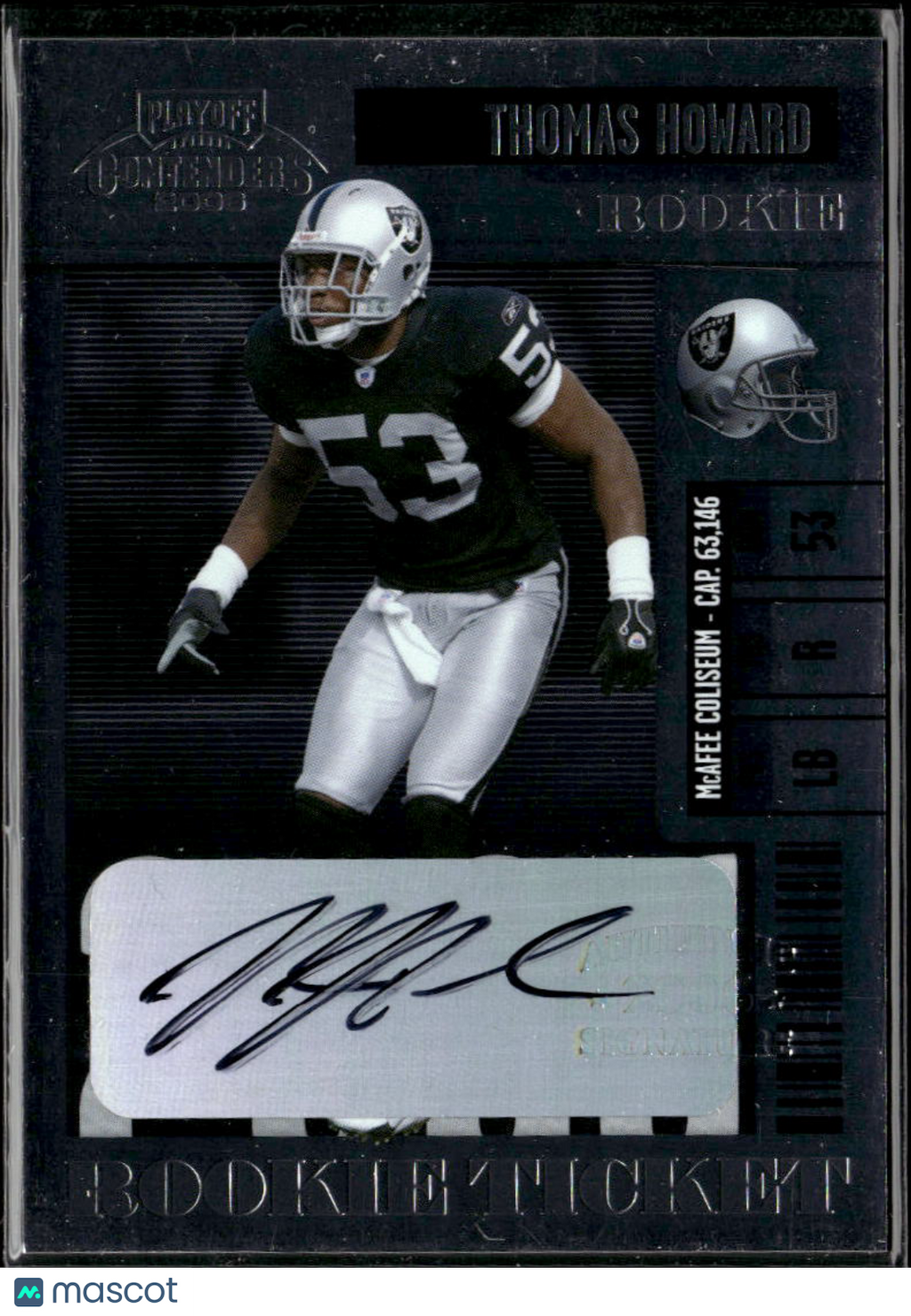 Thomas Howard 2006 Playoff Contenders Auto Autograph RC Oakland Raiders