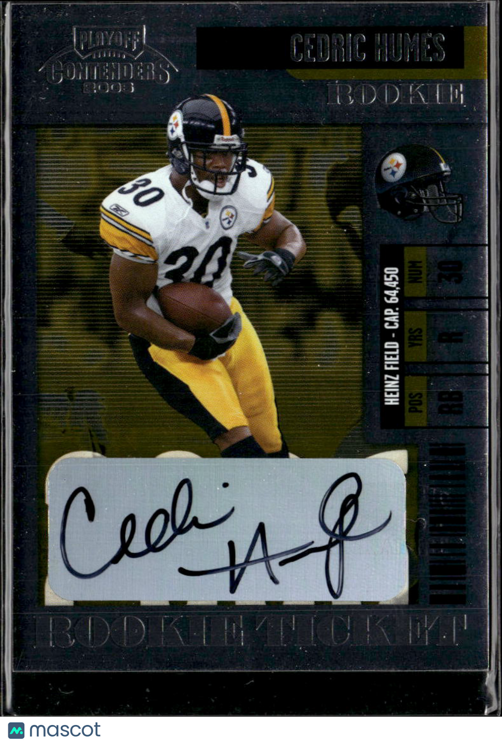 Cedric Humes 2006 Playoff Contenders Auto Autograph Pittsburgh Steelers