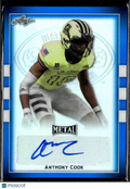 Anthony Cook 2018 Leaf Metal Auto Autograph RC 10/30 Texas Longhorns