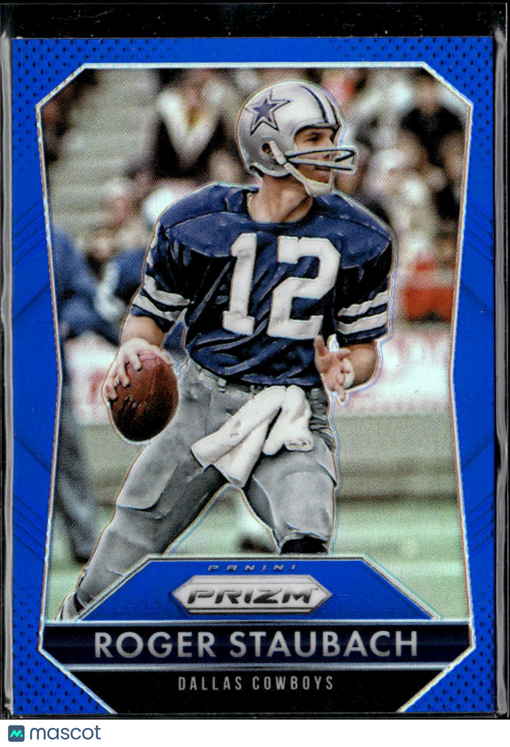Roger Staubach 2015 Panini Prizm Blue Prizm SSP #43 Dallas Cowboys