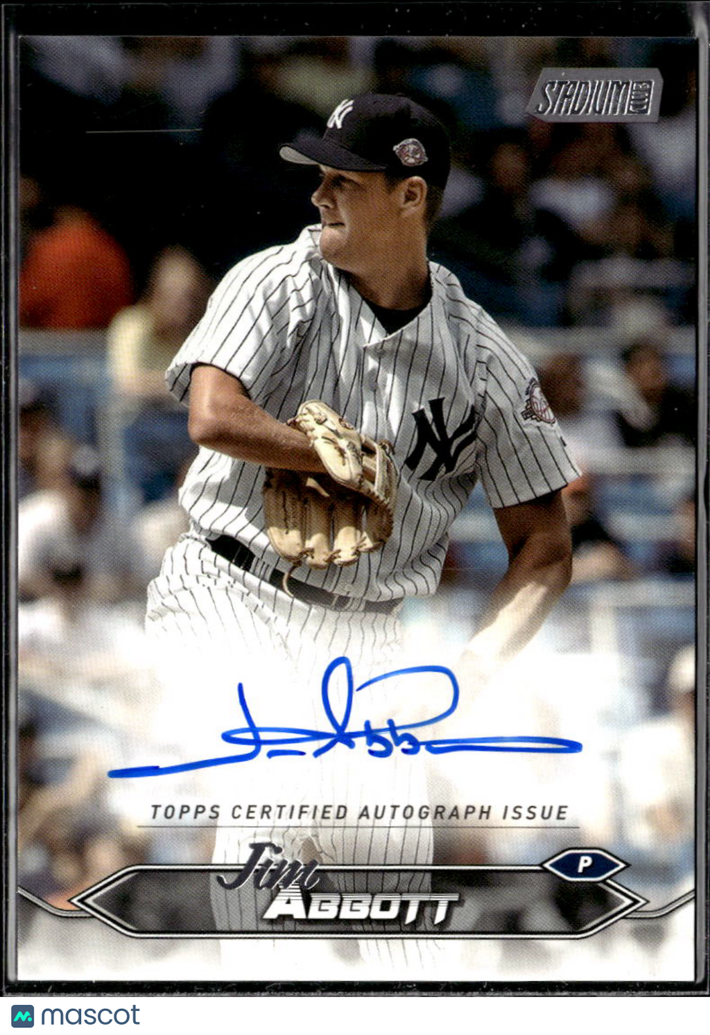 Jim Abbott 2024 Topps Stadium Club Auto Autograph New York Yankees