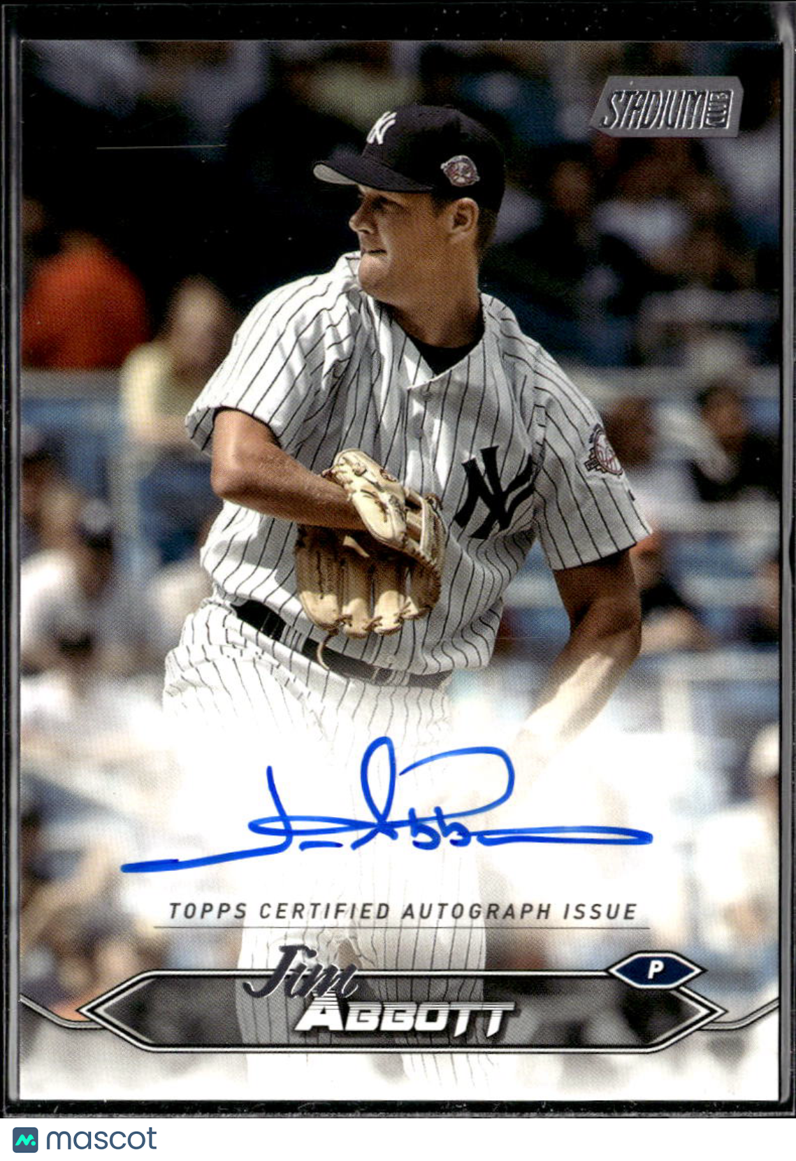 Jim Abbott 2024 Topps Stadium Club Auto Autograph New York Yankees