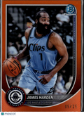 James Harden 2025 Bowman Chrome Orange Refractor /25 Los Angeles Clippers
