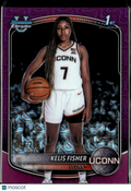 Kelis Fisher 2025 Bowman Chrome 1st Purple Refractor /299 UConn Huskies