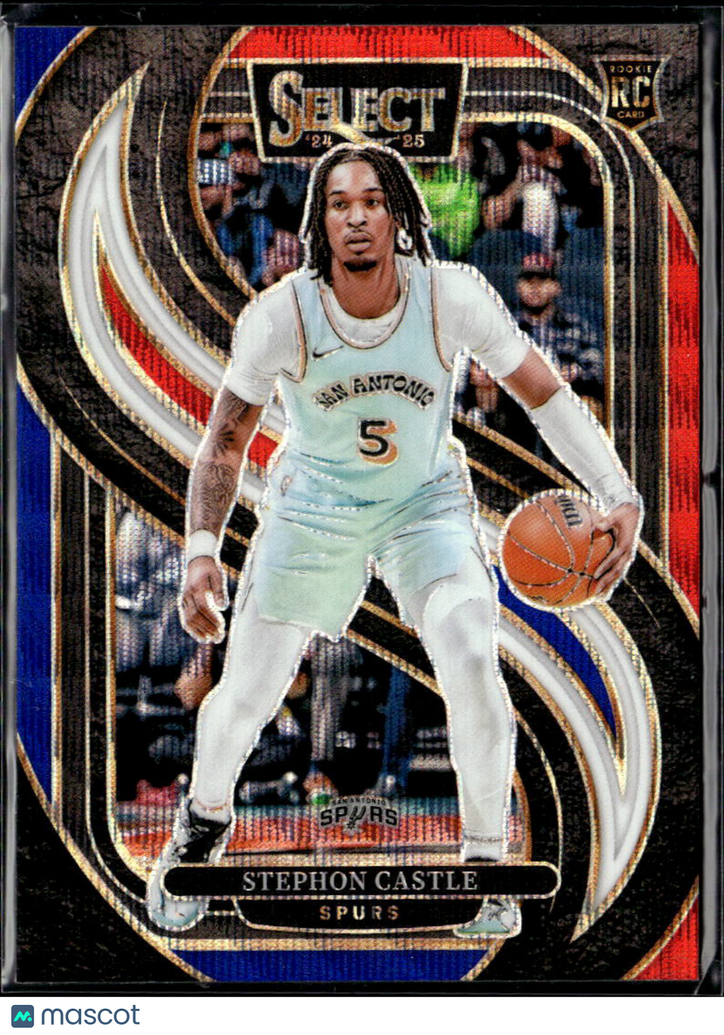 Stephon Castle 2024-25 Select Red White Blue Prizm Rookie RC San Antonio Spurs