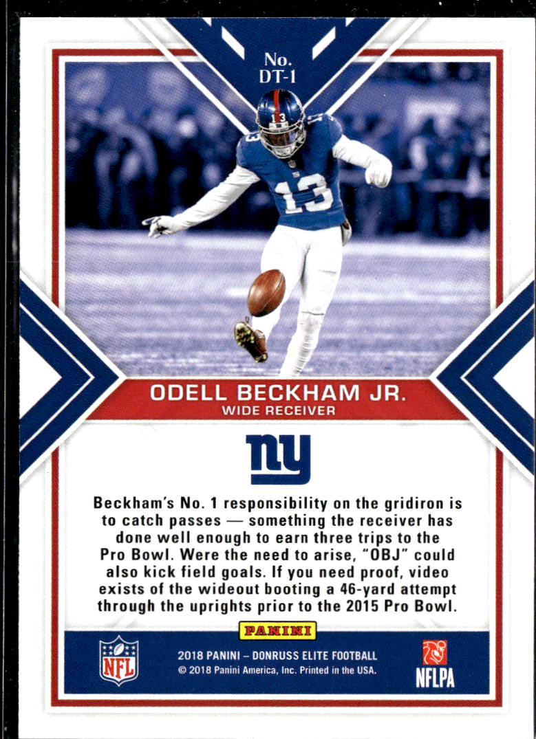 Odell Beckham Jr. 2018 Elite Dual Threats Pink New York Giants