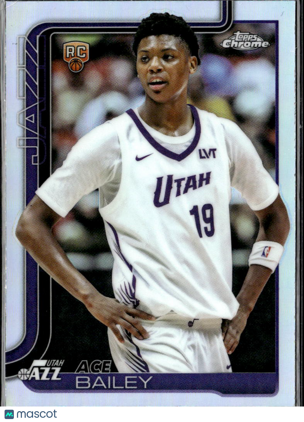 Ace Bailey 2025 Topps Chrome RC Rookie Refractor Utah Jazz