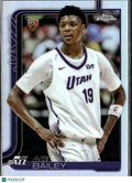 Ace Bailey 2025 Topps Chrome RC Rookie Refractor Utah Jazz