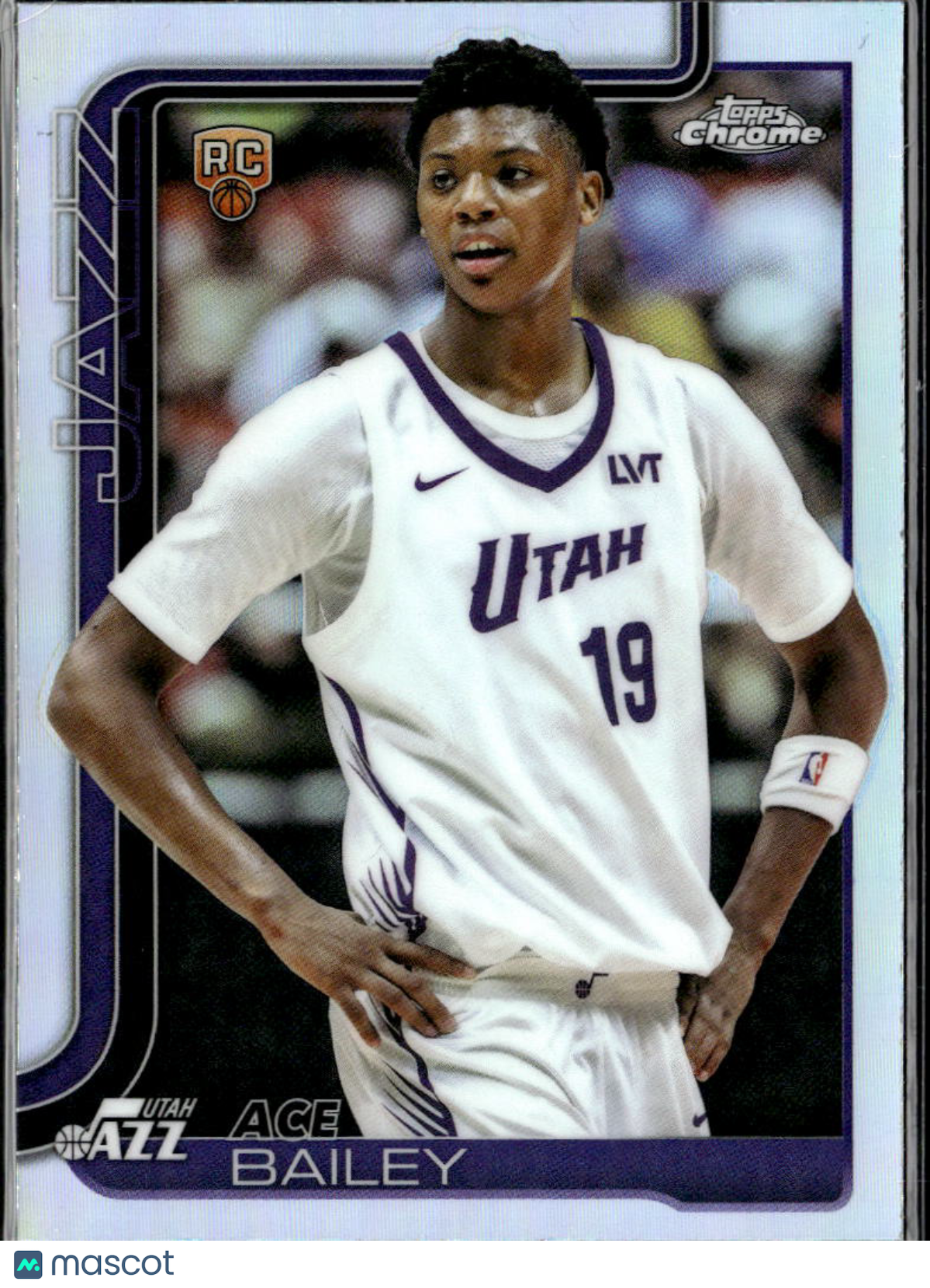 Ace Bailey 2025 Topps Chrome RC Rookie Refractor Utah Jazz