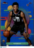 Ace Bailey 2025-26 Topps Finest Blue Refractor RC Rookie 122/150 Utah Jazz