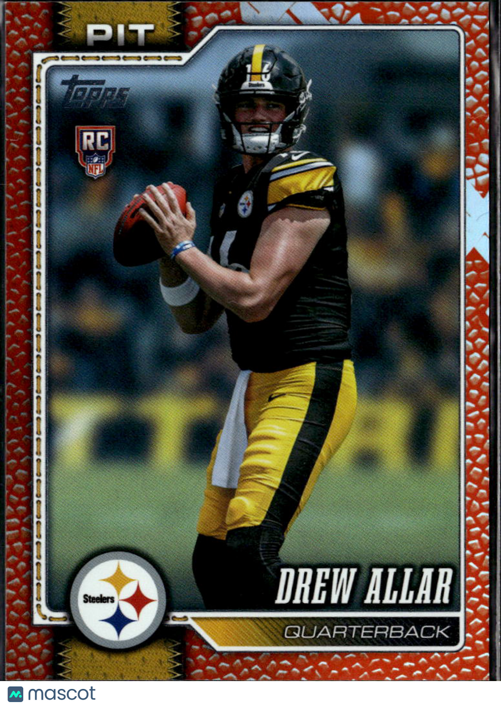 Drew Allar 2026 Topps Orange Leather Rookie RC 20/25 Pittsburgh Steelers
