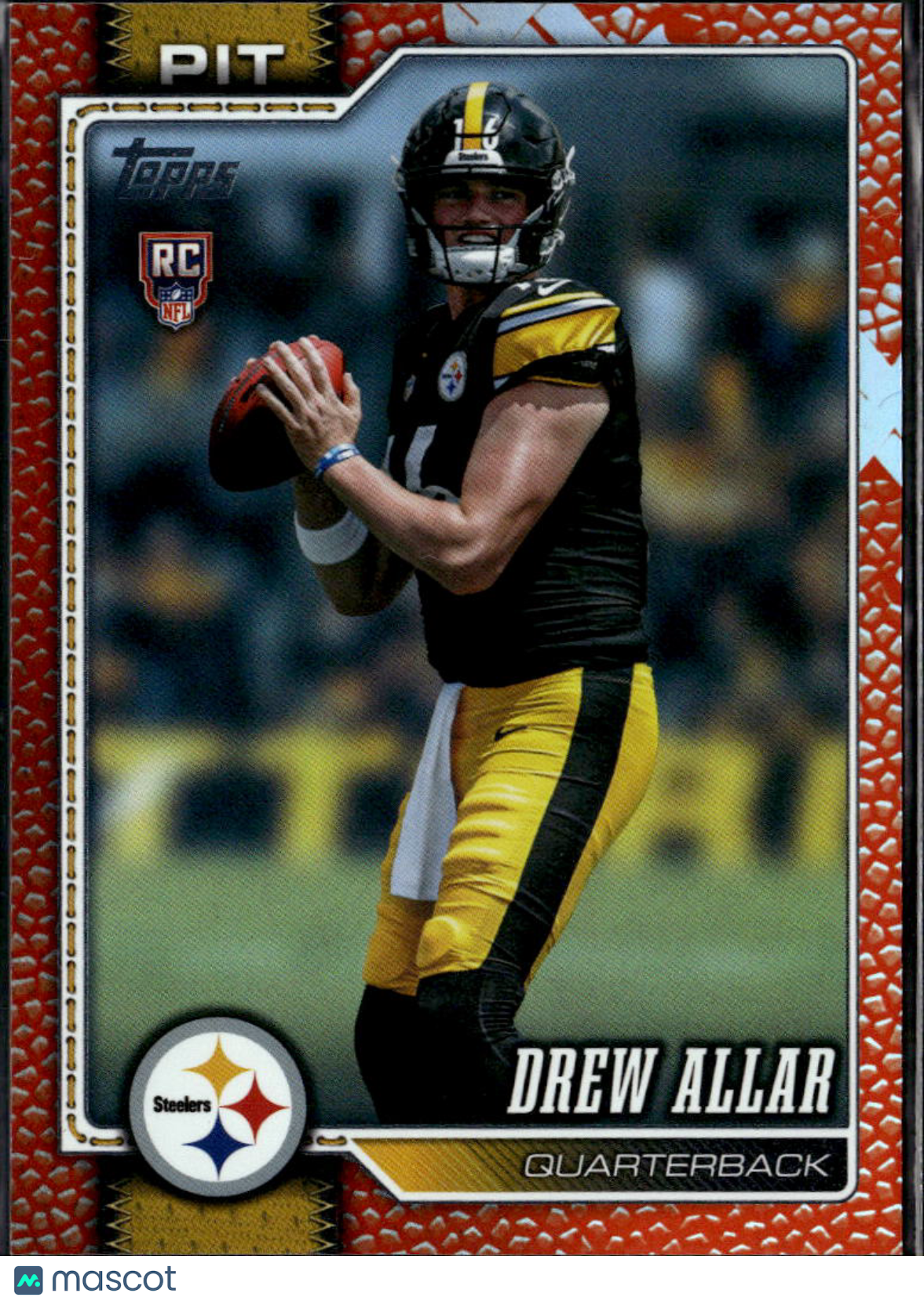 Drew Allar 2026 Topps Orange Leather Rookie RC 20/25 Pittsburgh Steelers