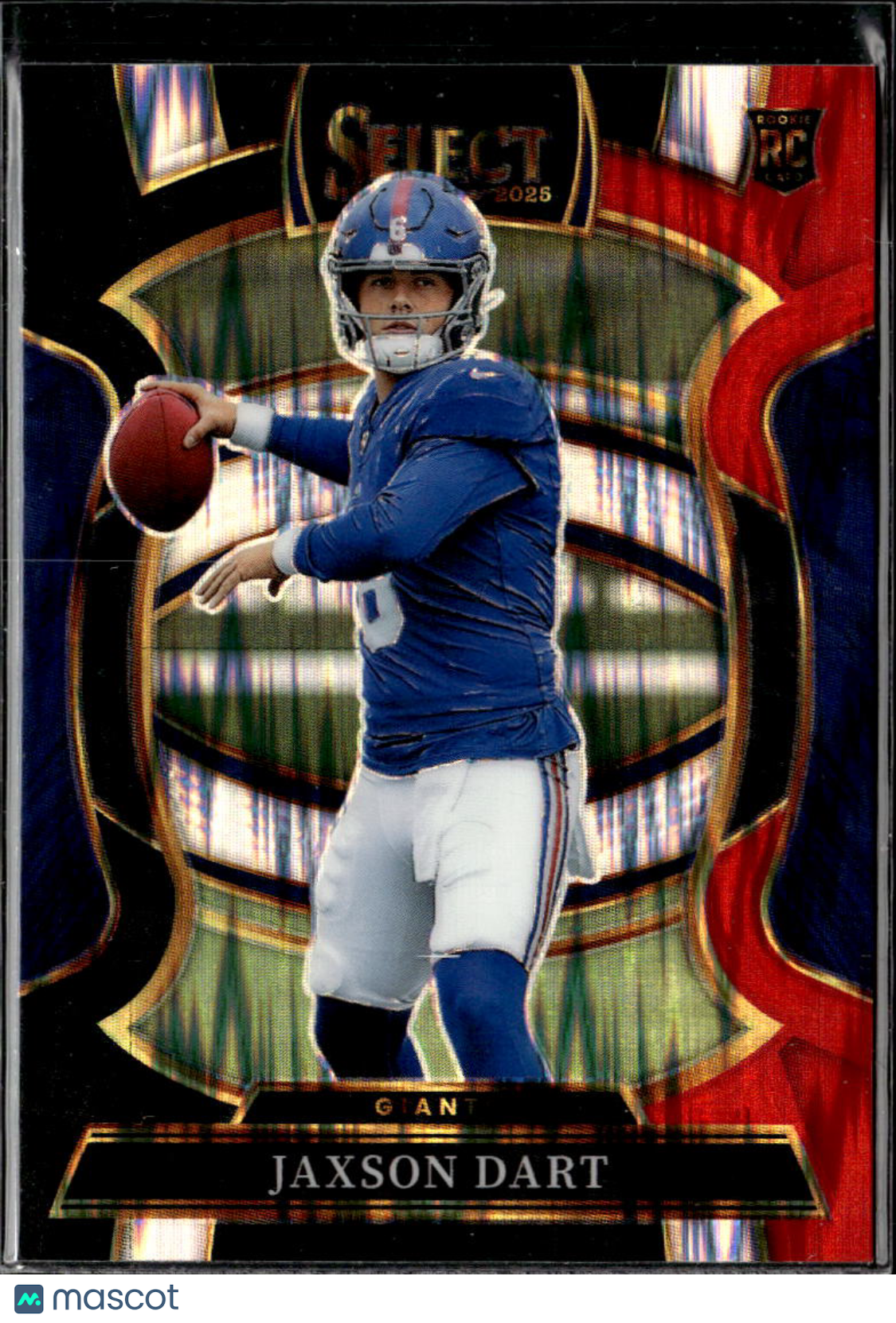 Jaxson Dart 2025 Select Concourse Red White Blue RC New York Giants