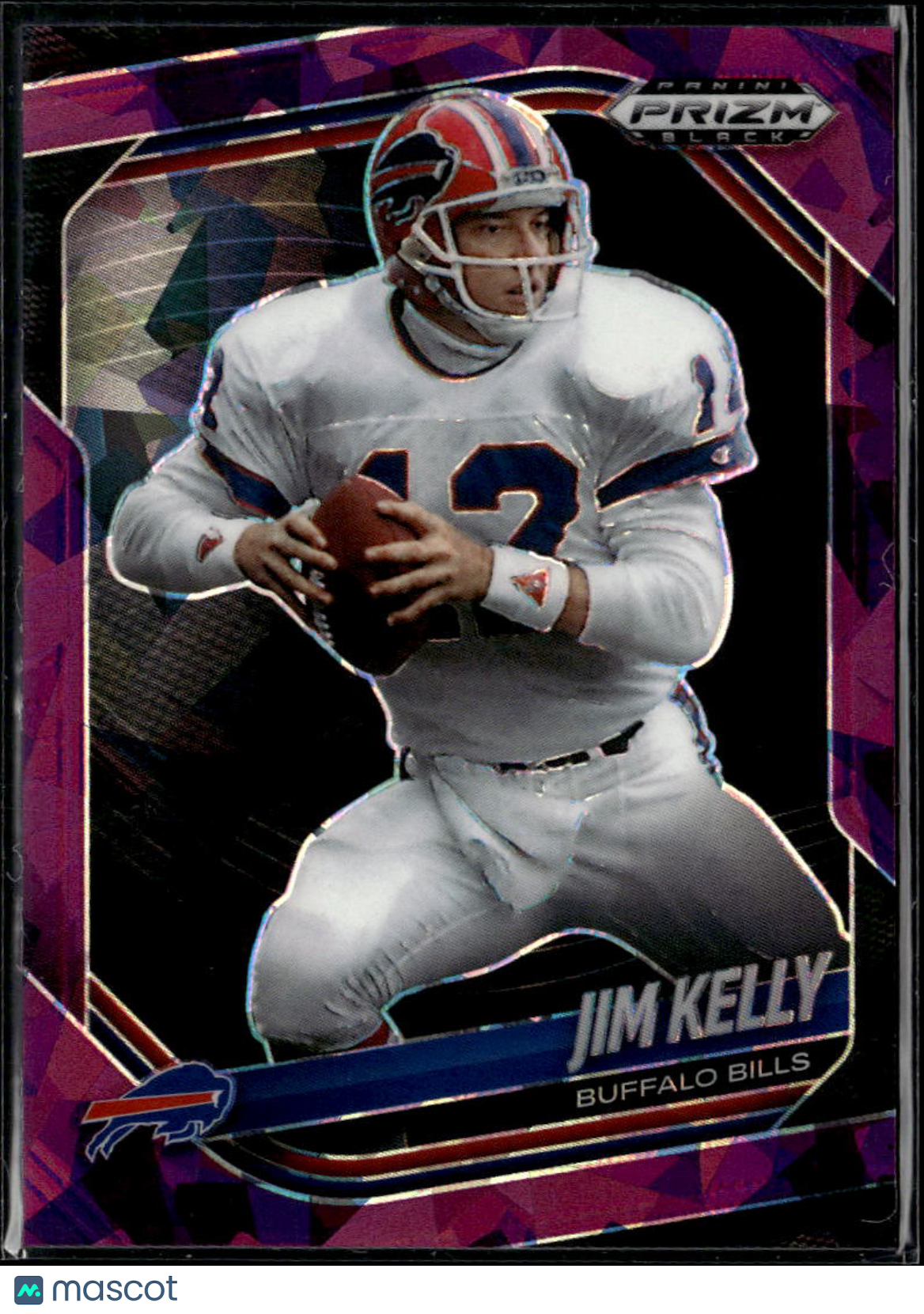Jim Kelly 2025 Prizm Black Purple Ice Prizm 147/149 Buffalo Bills