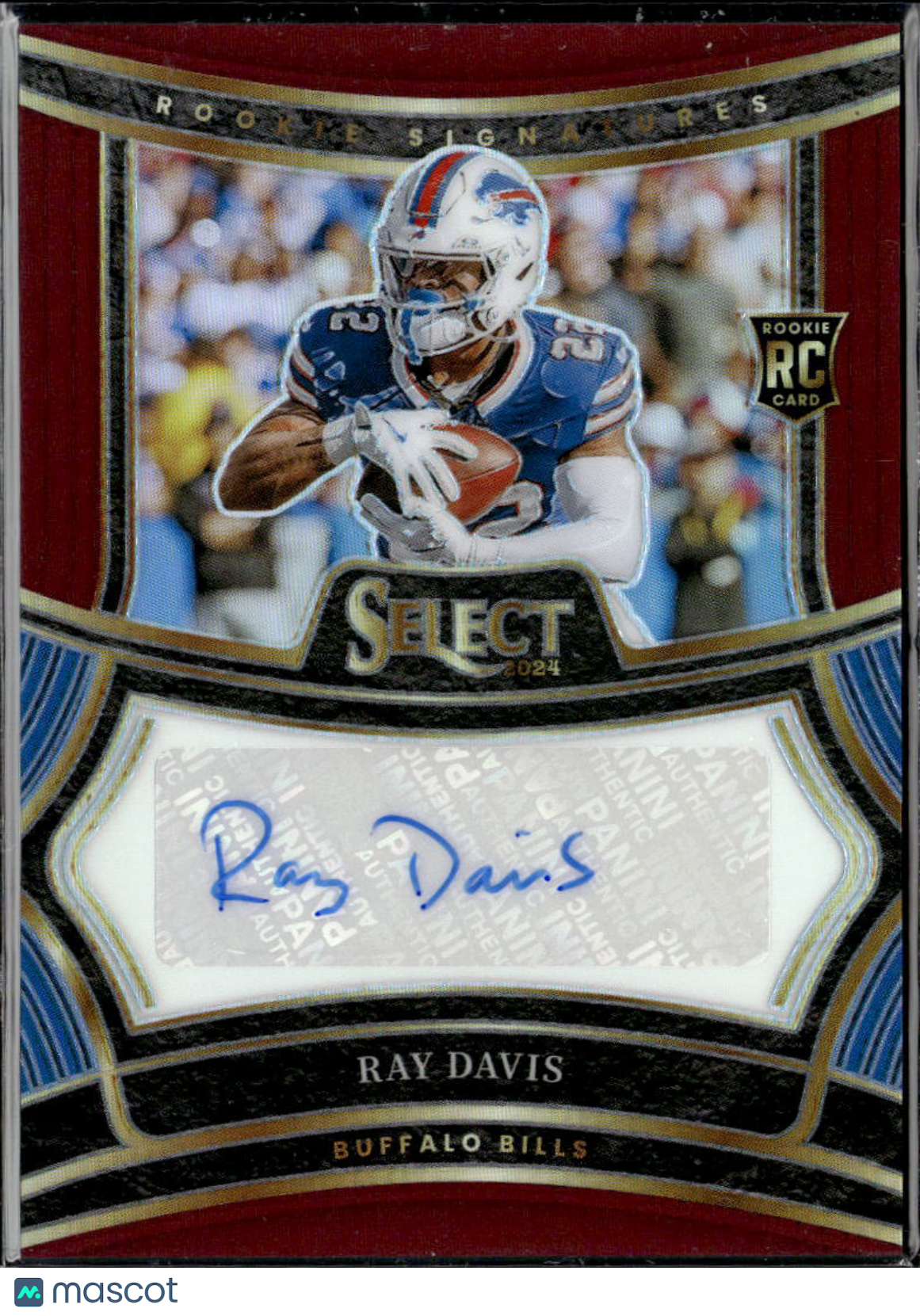 Ray Davis 2024 Select RC Auto Autograph 27/75 Buffalo Bills