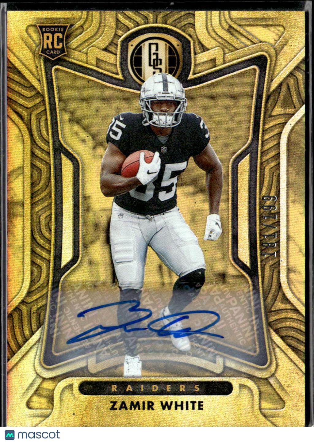 Zamir White 2022 Gold Standard Auto Autograph RC 181/199 Las Vegas Raiders