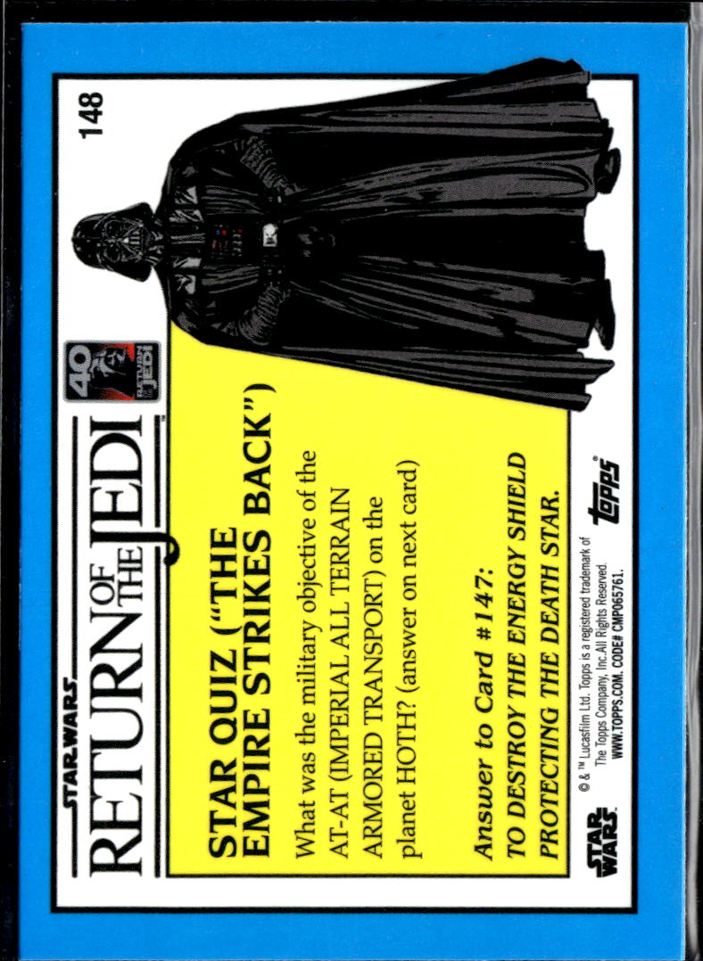 2023 Topps Chrome Sapphire Star Wars Return of the Jedi 40th Anniversary #148