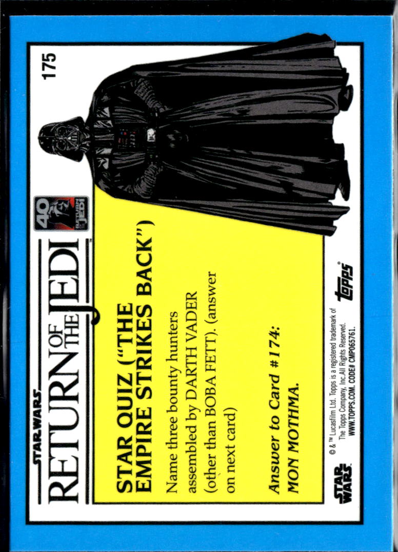 2023 Topps Chrome Sapphire Star Wars Return of the Jedi 40th Anniversary #175