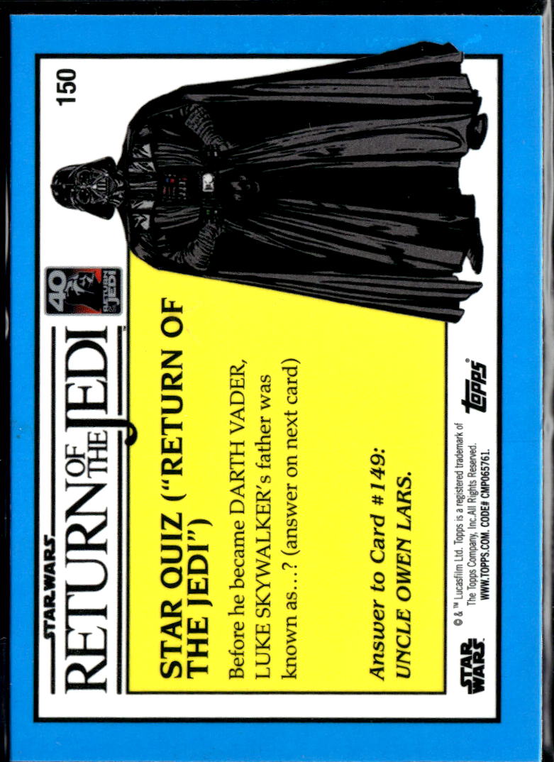 2023 Topps Chrome Sapphire Star Wars Return of the Jedi 40th Anniversary #150