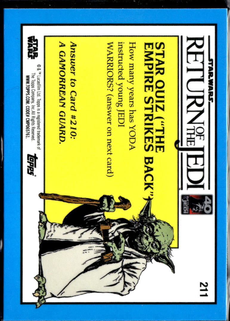 2023 Topps Chrome Sapphire Star Wars Return of the Jedi 40th Anniversary #211