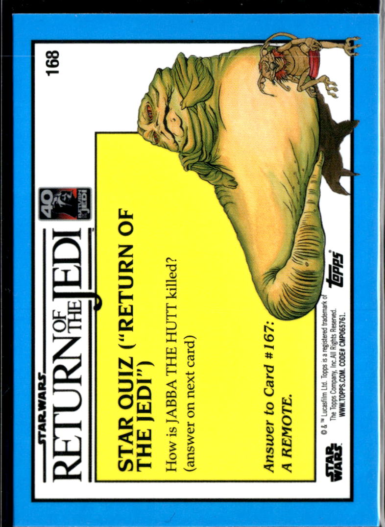 2023 Topps Chrome Sapphire Star Wars Return of the Jedi 40th Anniversary #168