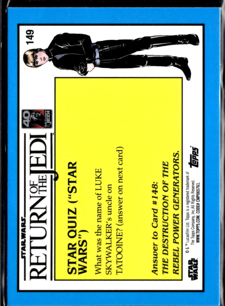 2023 Topps Chrome Sapphire Star Wars Return of the Jedi 40th Anniversary #149
