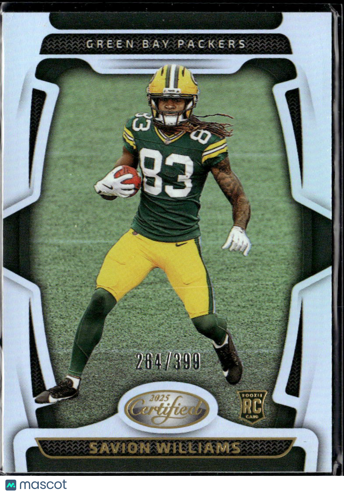 Savion Williams 2025 Certified RC Rookie 284/399 Green Bay Packers
