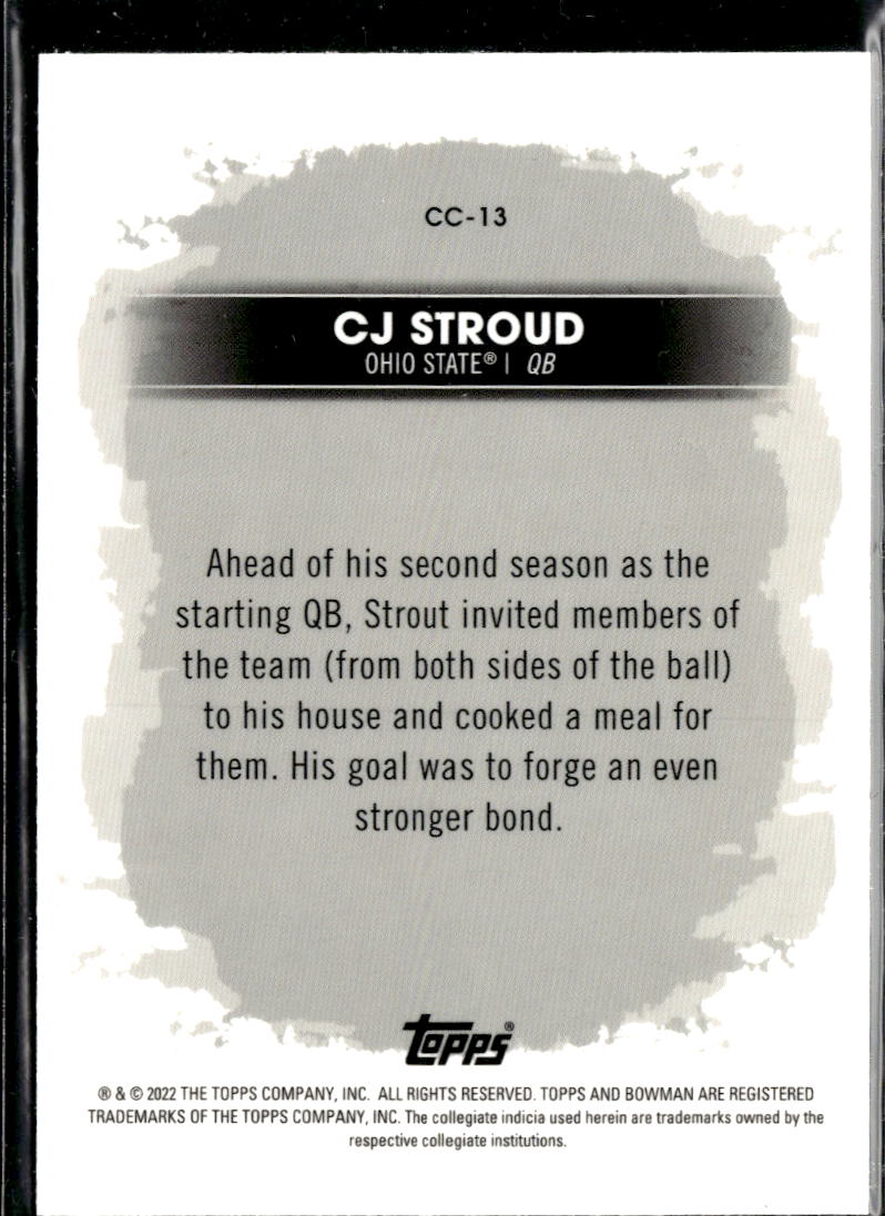 C.J. Stroud 2022 Bowman's Best Campus Captains Shimmer RC Ohio State Buckeyes