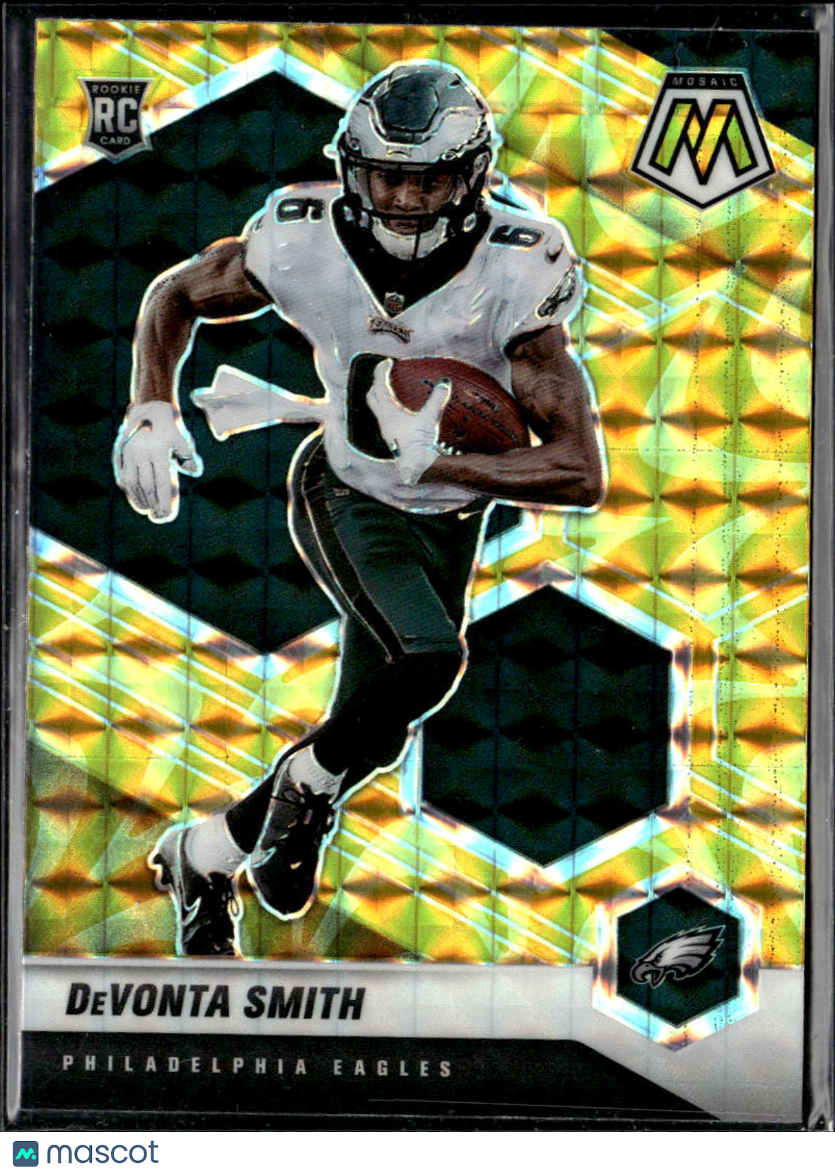 DeVonta Smith 2021 Mosaic RC Rookie Yellow Reactive Philadelphia Eagles